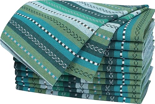 Miniatura 336 de Servilletas de lino y algodón de 18 x 18 pulgadas natural con vainica, servilletas de boda, servilletas de cóctel, servilletas de tela, servilletas