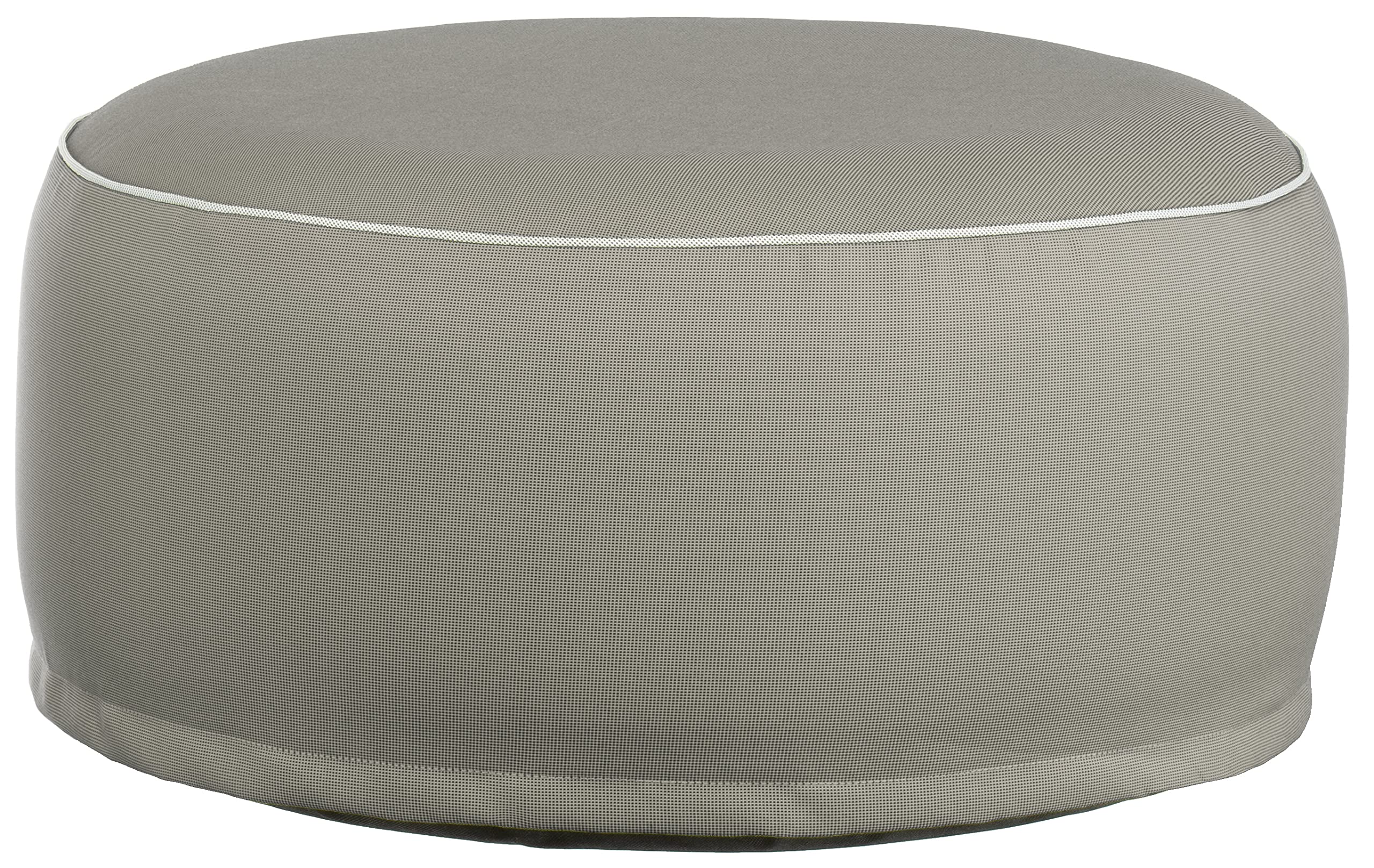 Brandsseller Puf hinchable para exteriores, 55 x 25 cm de diámetro, resistente al agua, para jardín, terraza, salón y playa, resistente a la intemperie y fácil de limpiar, color marrón