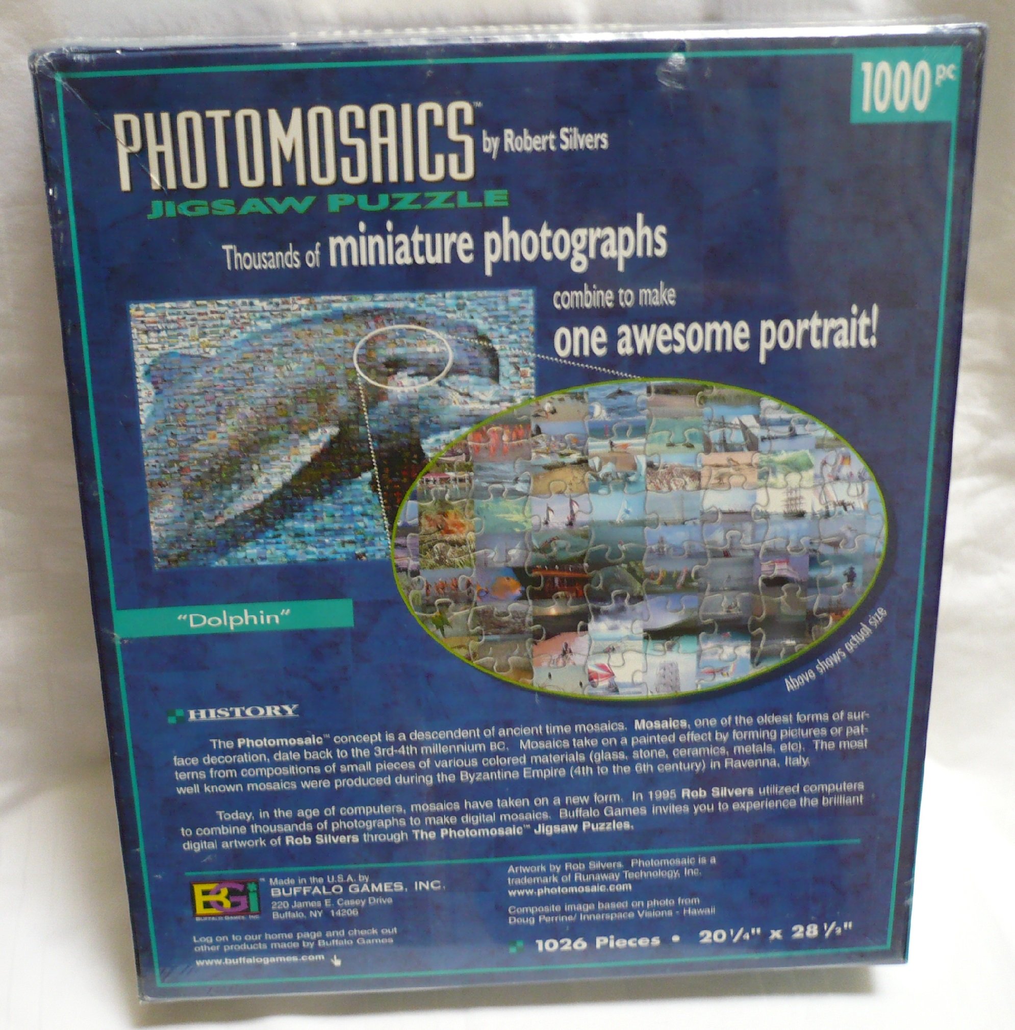 Photomosaic Dolphin Jigsaw Puzzle 1000pc - Image 3