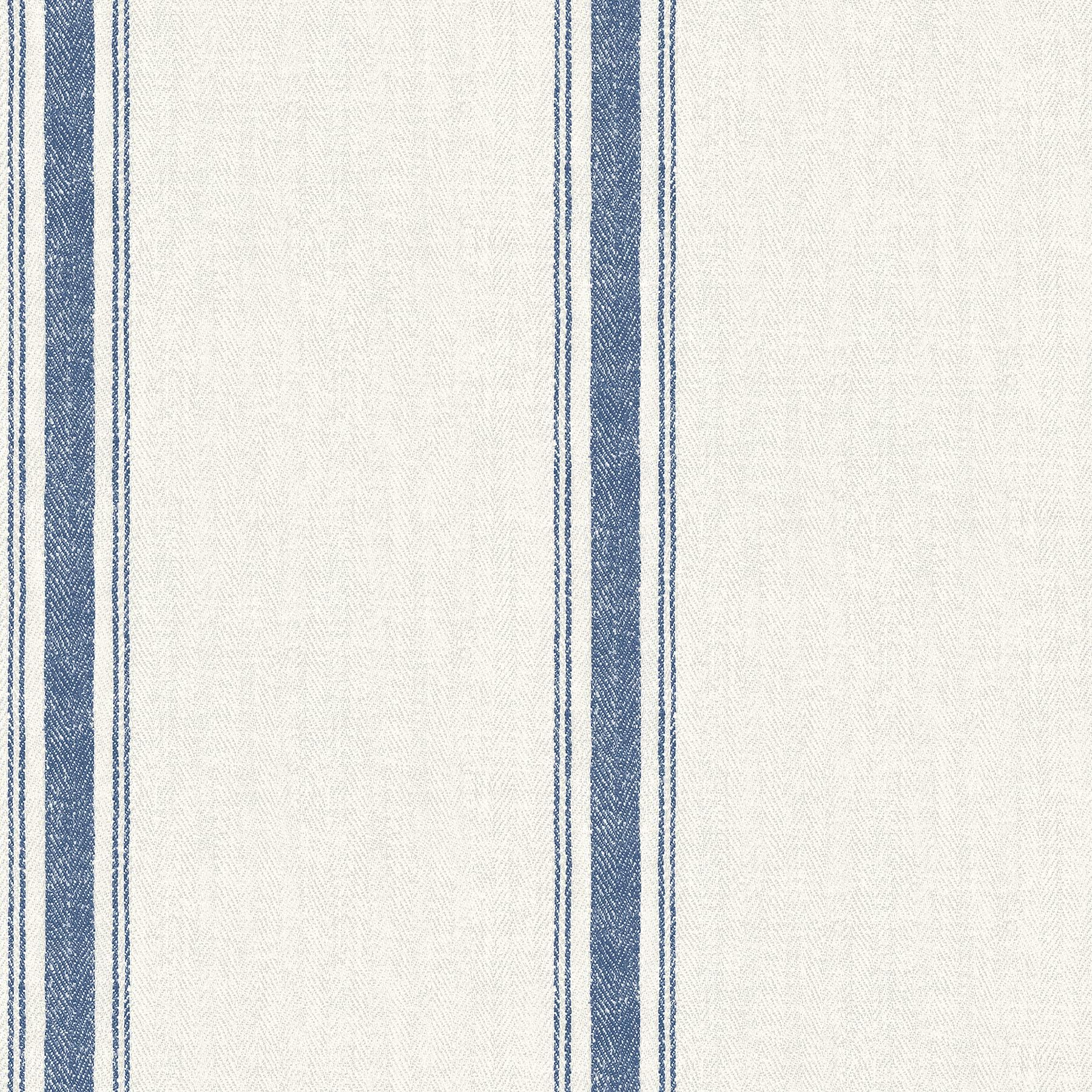 Chesapeake 3115-12462 Linette Fabric Stripe Wallpaper, Blue