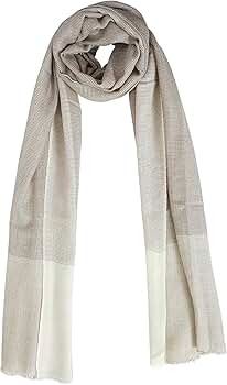 Mehrunnisa Check Design Pure Wool Cashmere Stole Wrap