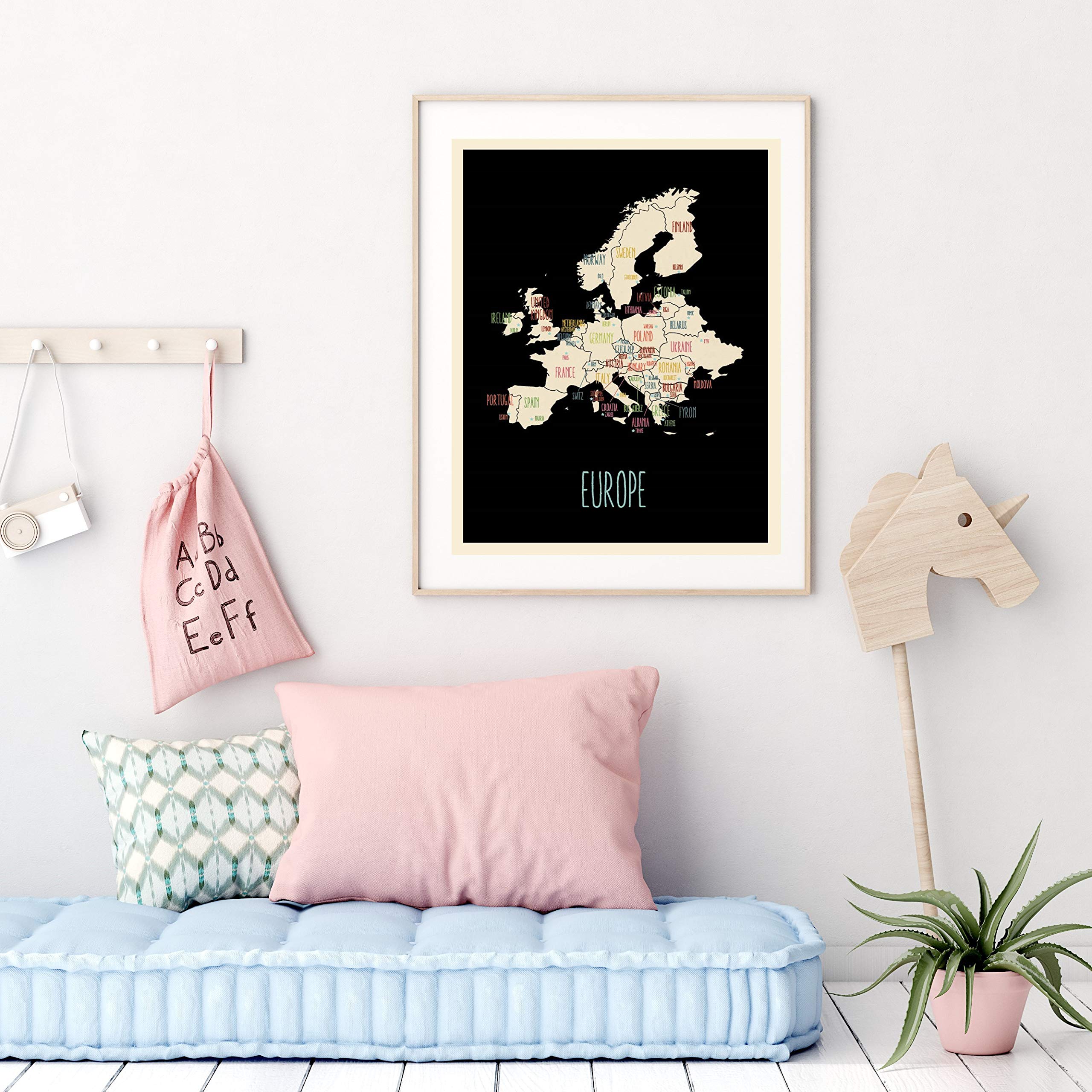Maxi Size Europe Map Poster – 91.5x61cm Antique Style Wall Chart, Great ...
