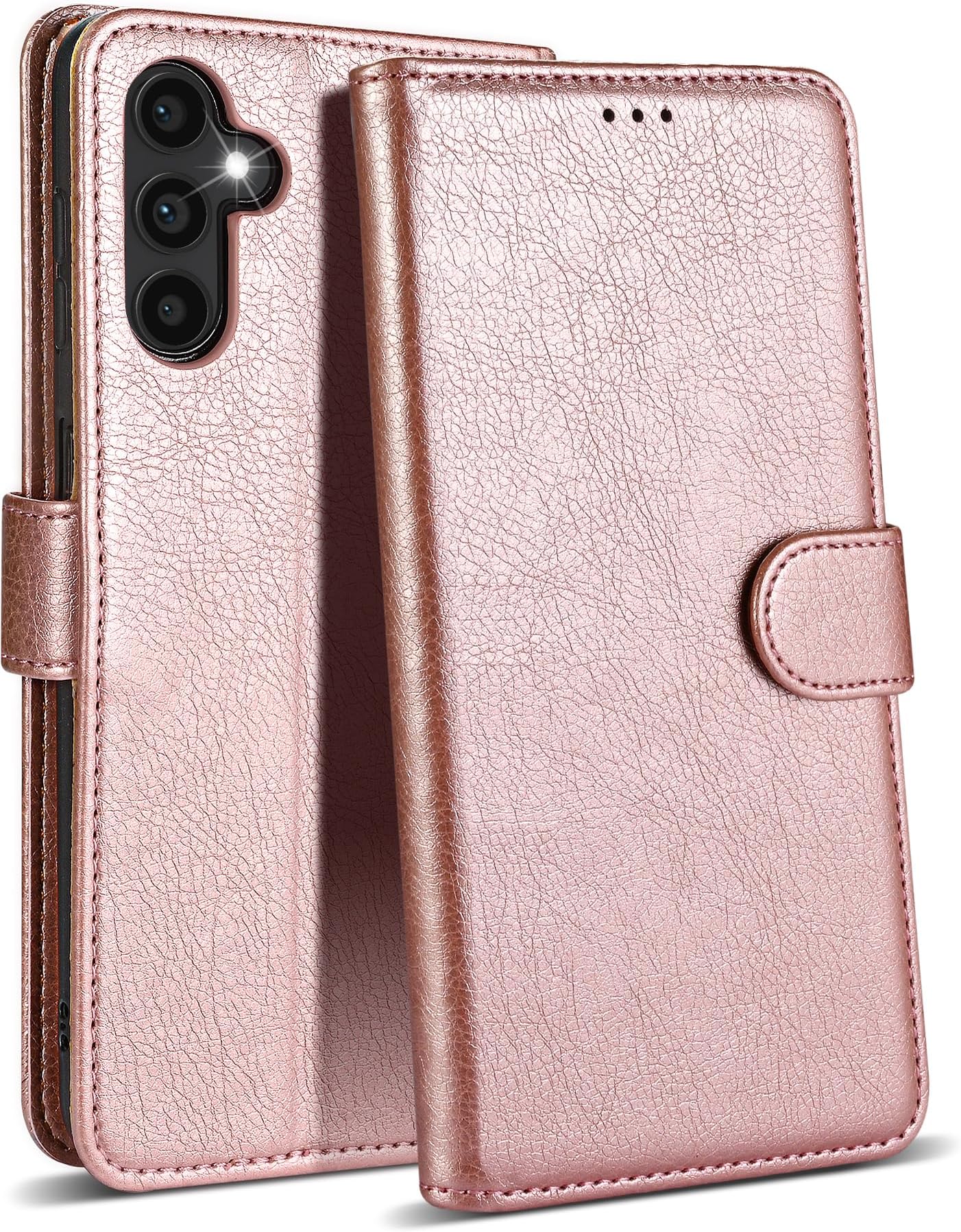Favory Leder Etui Für Ukuu M2302 - Stylische Schutzhülle Mit Rückzugsfunktion In Rosa