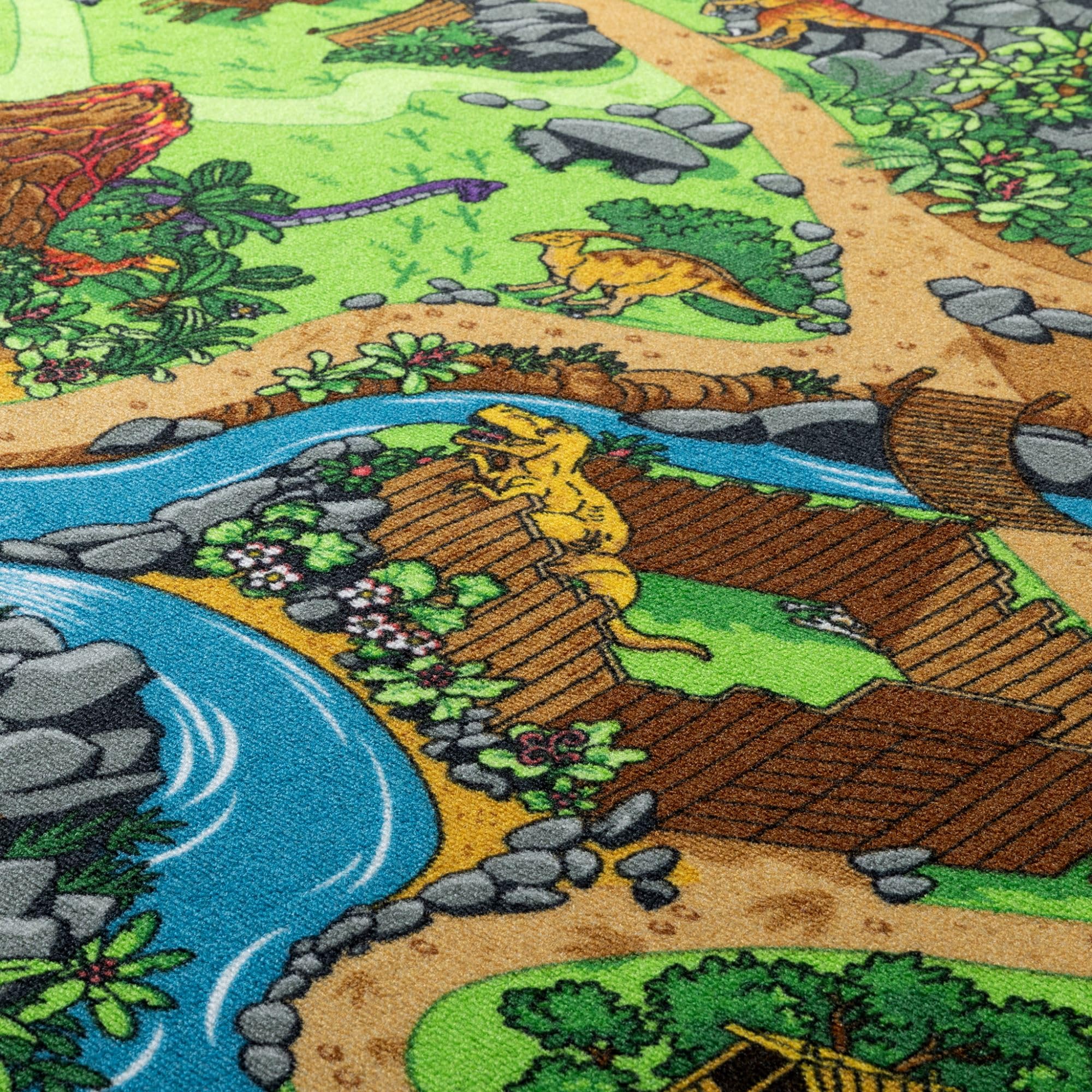 Steffensmeier Kinderteppich Buddy Rechteckig | Kinderzimmer und Spielteppich | Dino, Größe: 200x300 cm