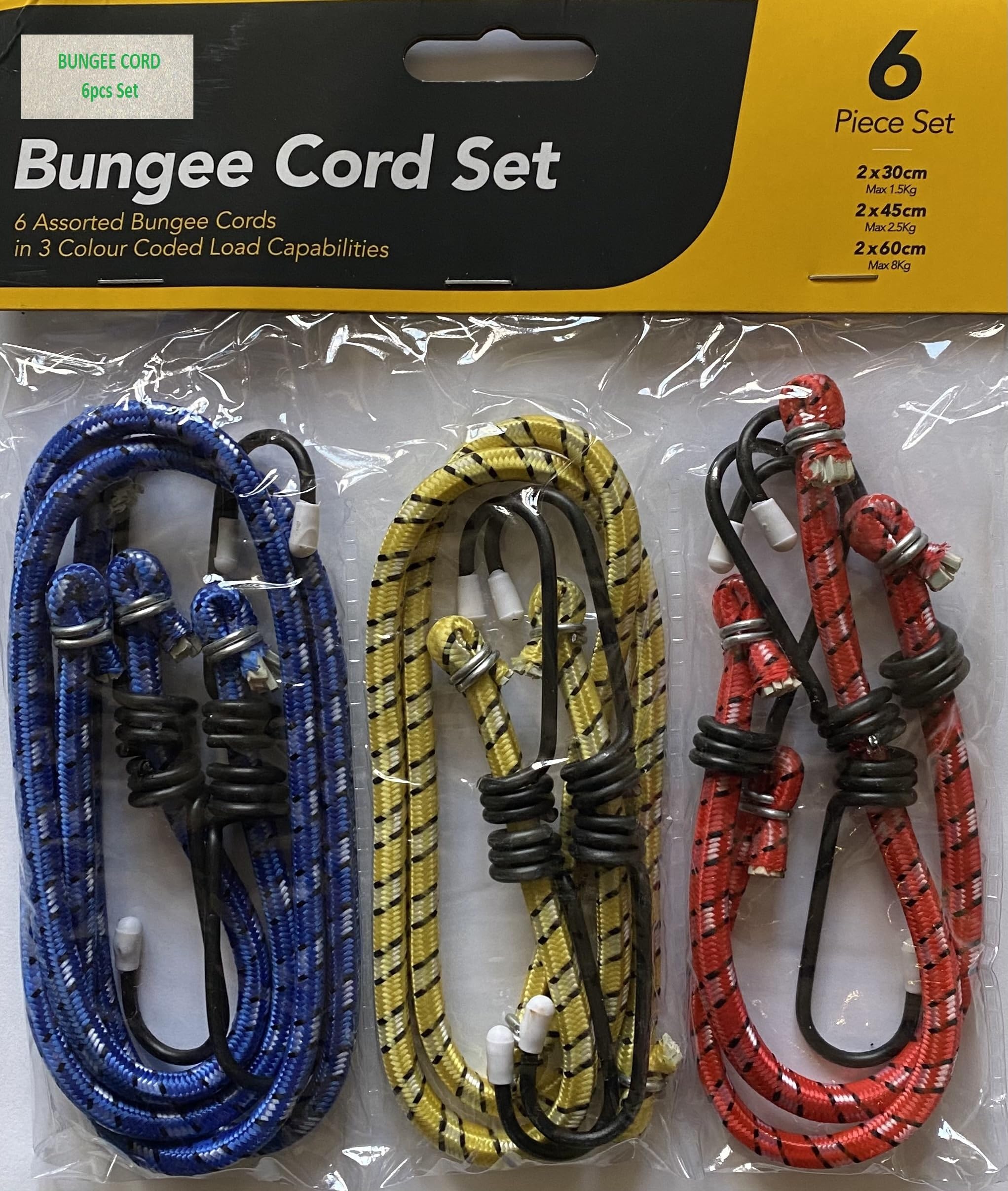 6 Pack Bungee Cord With Hook Heavy Duty Outdoor Tie Down Rope for Tarp, Cover, Canvas, Motorcycle and Cargo Caravan Camping RVs Trunks Luggage Racks Heavy Duty Bungee Cord