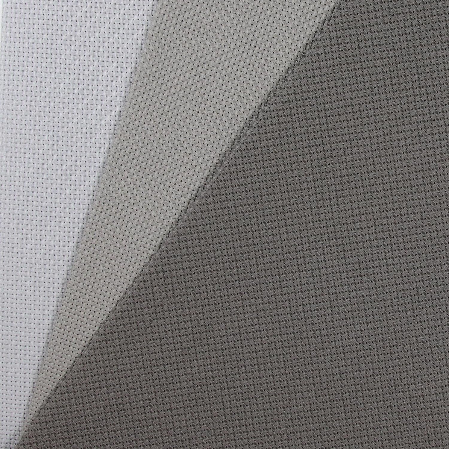 KCS 3 pc of 12" x 18"(30cm x45cm) 14CT Counted Cotton Aida Cloth Cross Stitch Fabric (Light Grey + Medium Grey+ Dark Grey)