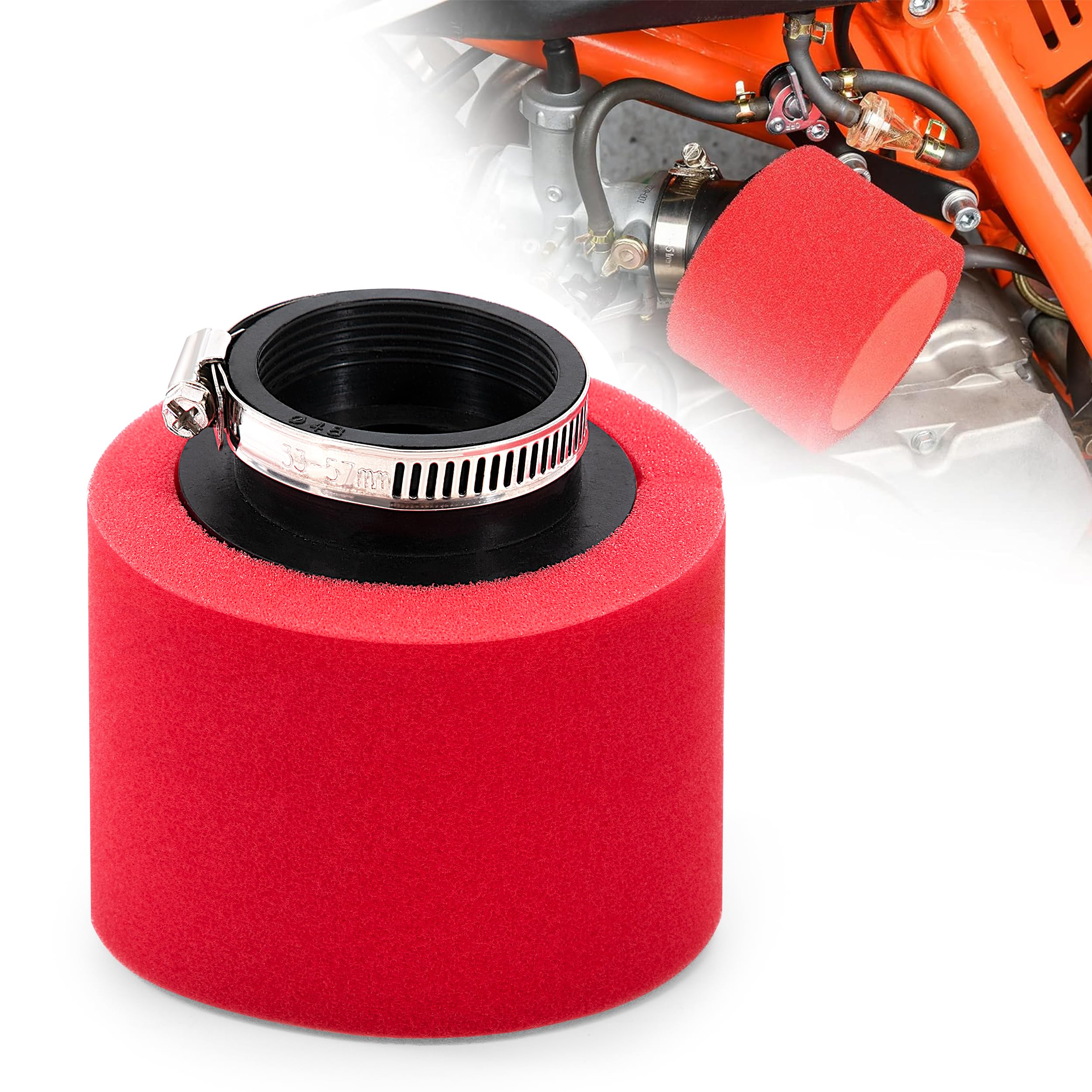 Filtro Aria Schiuma Rossa 32mm Per ATV Quad Dirt Bike 50cc 110cc 125cc