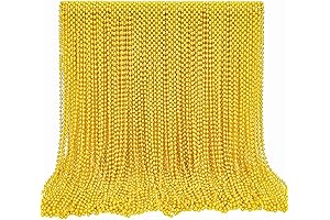 144 Pack Mardi Gras Bulk Beads for a Festive Atmosphere: 7mm 33-Inch...