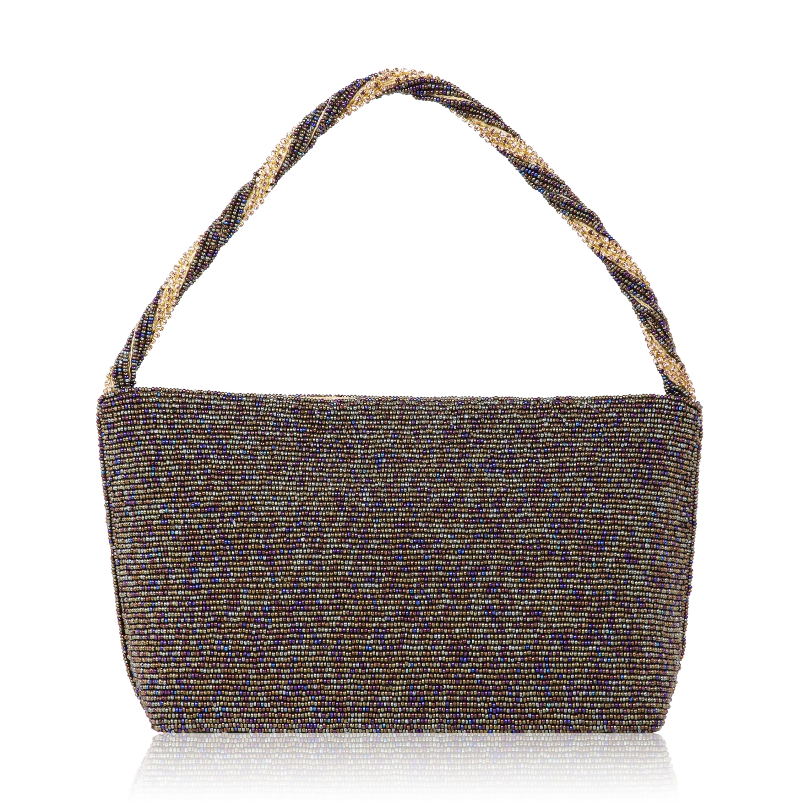 MISHA Talia Mosaic Beaded Zari Hand Work Handbag (Multicolour) 1