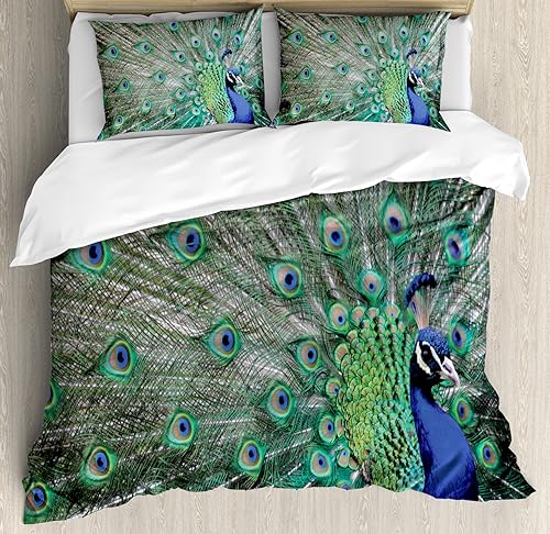 Miniatura 17 de Ambesonne - Funda de edredón multicolor disponible en tres tamaños y en diferentes colores, Tela, Beige, King