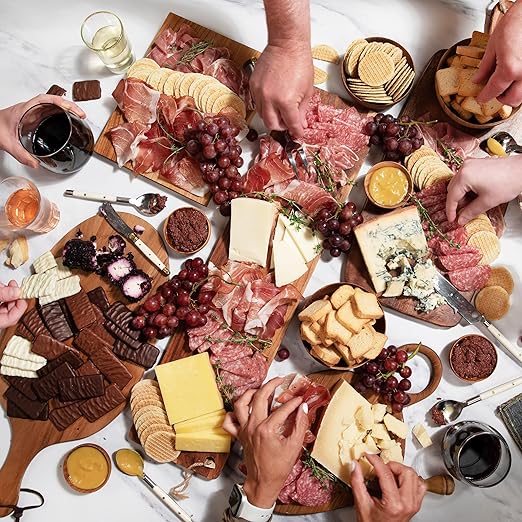 igourmet Mega Gourmet Assortment for 20 - Imported Cheeses, Cured Meats & Accompaniments - Perfect for Large Celebrations - Includes Grana Padano, Chevre, Cheddar & More!