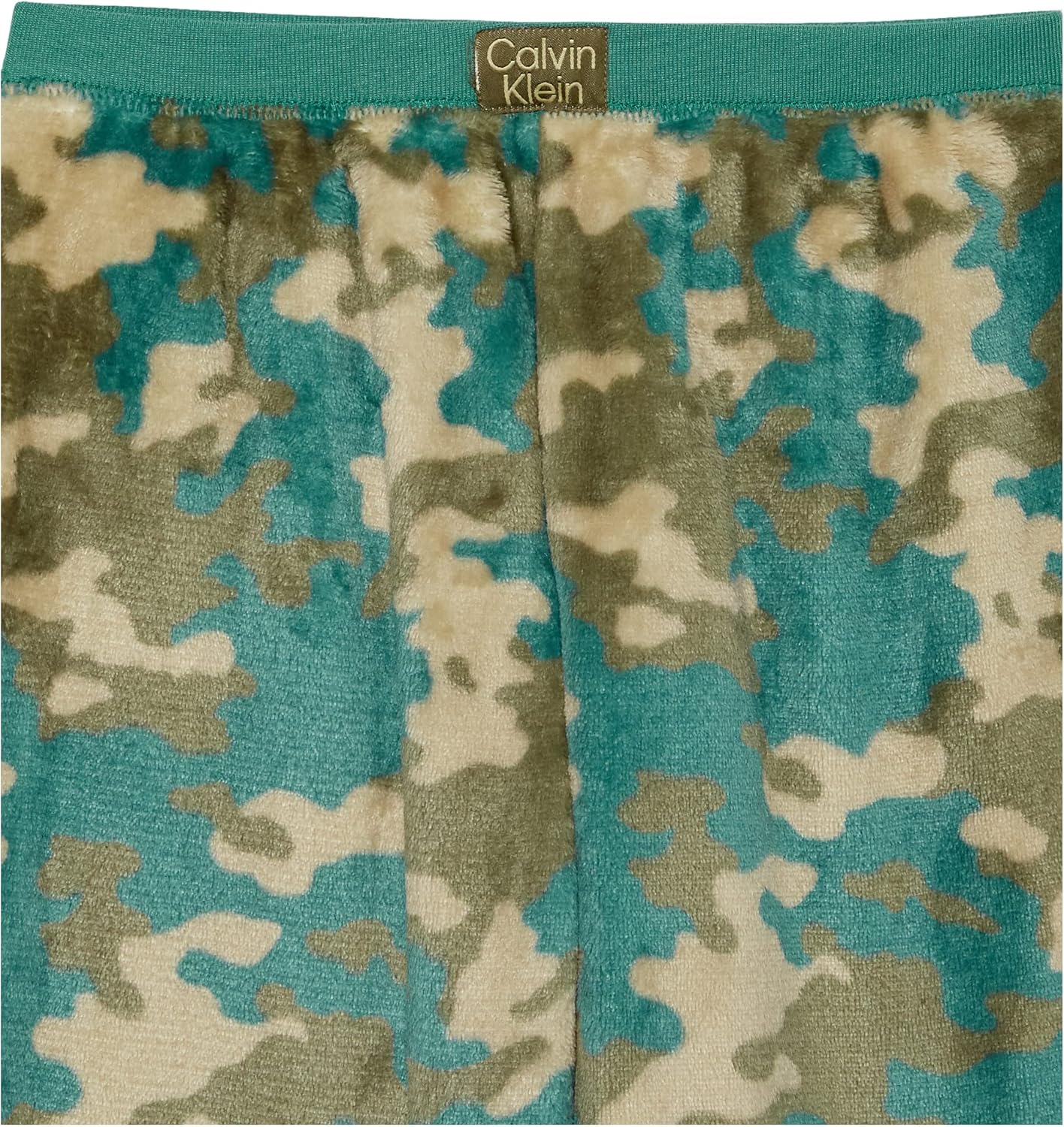 Calvin Klein Kids Boys' Soft Brushed Micro Long Sleeve Top and Plaid Jogger Pajama Set - Image 3