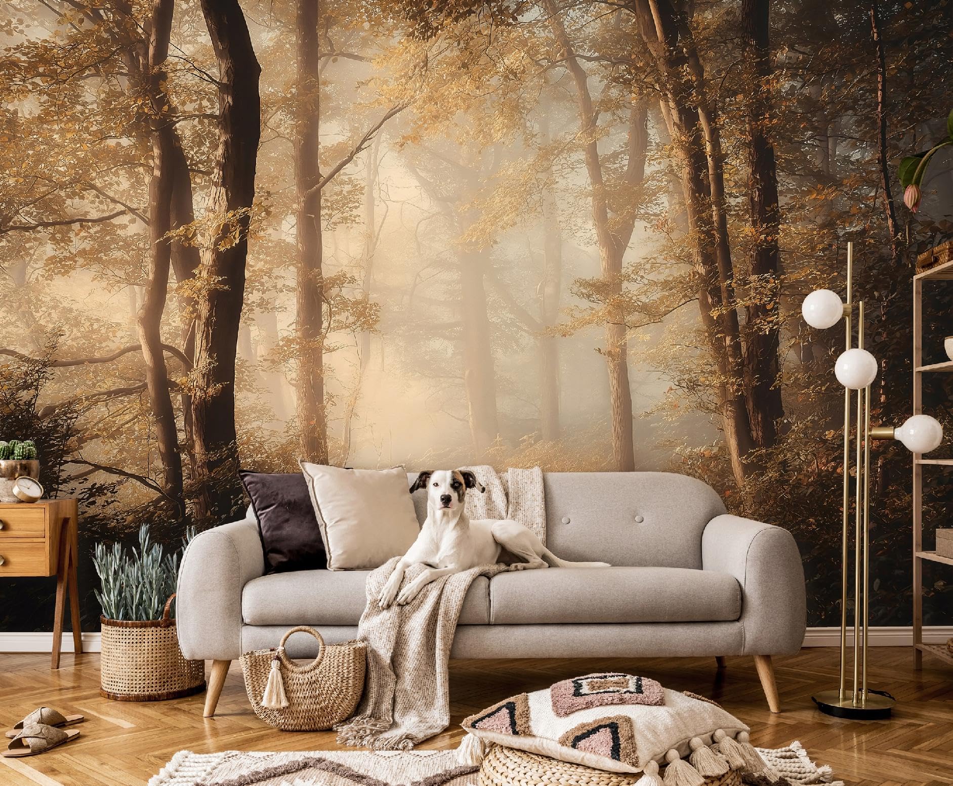 WallArena Vlies Fototapete, Wald, 400x280cm | Fototapeten - Tapeten - für Wohnzimmer Schlafzimmer - Vliestapete Wandtapete Tapete 3D Effekt- inkl. Kleister