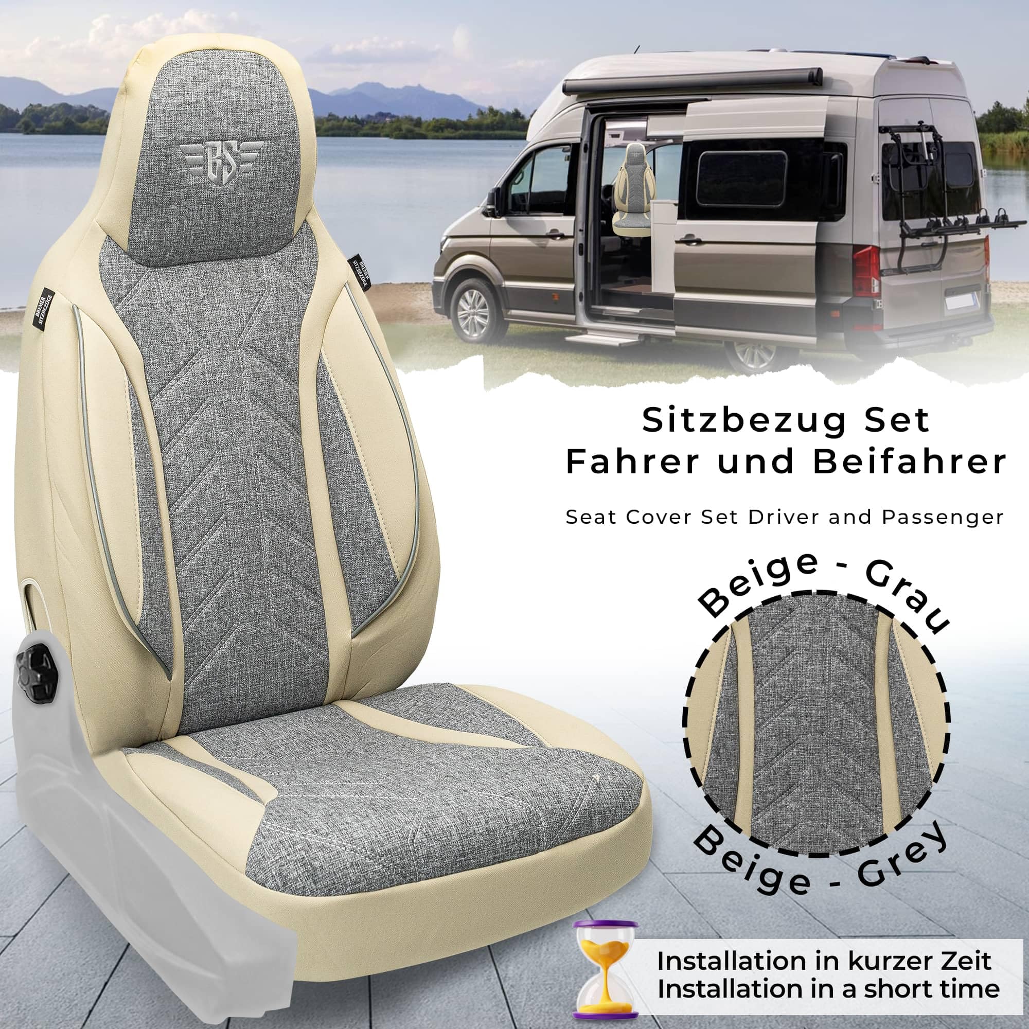 BREMER SITZBEZÜGE Wohnmobil Schonbezüge für Challenger Teilintegriert S PLKT209