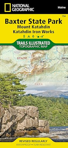 Baxter State Park Map [Mount Katahdin, Katahdin Iron Works] (National Geographic Trails Illustrated Map, 754)