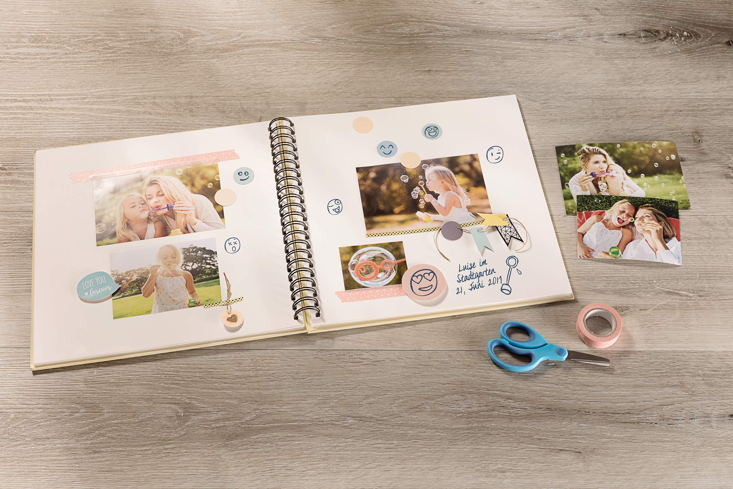 walther design SA-131 Spiral Album, Photo Album, Hase Malin, 25x25 cm, 25 x 25 cm - Image 3
