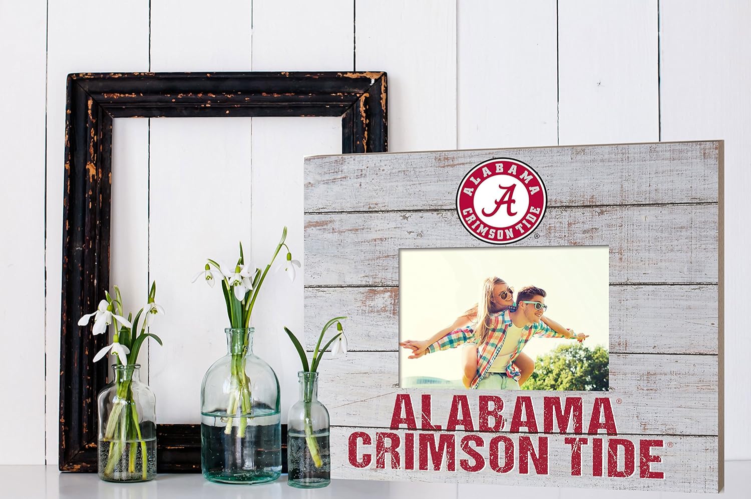 KH Sports Fan 13.63"x11.63" Alabama Crimson Tide Team Spirit Slat Frame with Logo, Multi