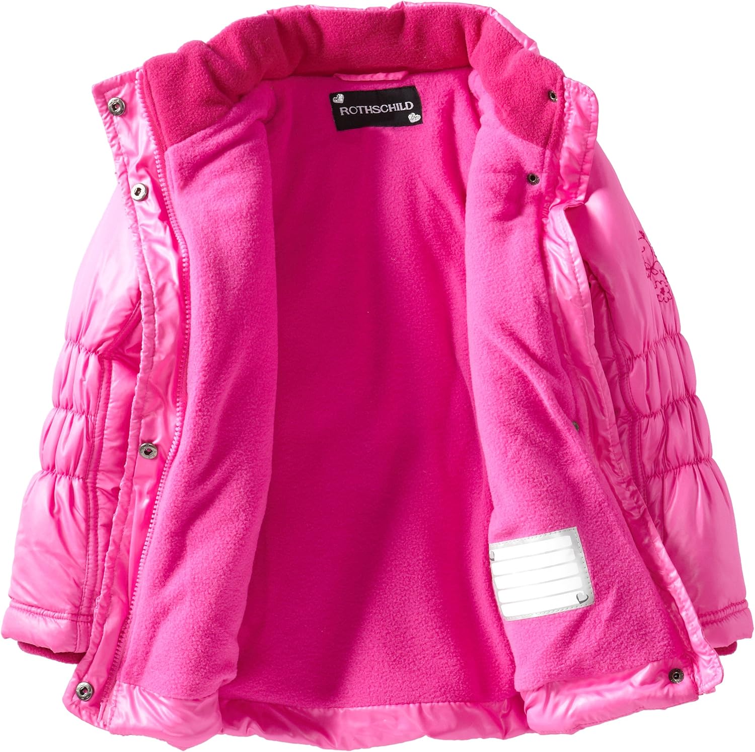 Rothschild Little Girls' Belted Rouched Jacket