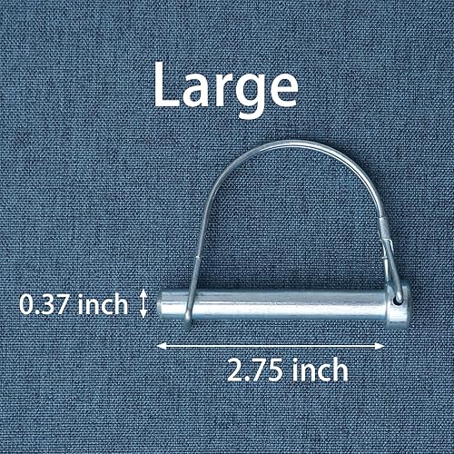 Vista 18 de Pasador de acoplador de remolque, 2 pasadores de enganche Tivnhuils para remolque, pasador de acoplador de seguridad de acero al carbono chapado