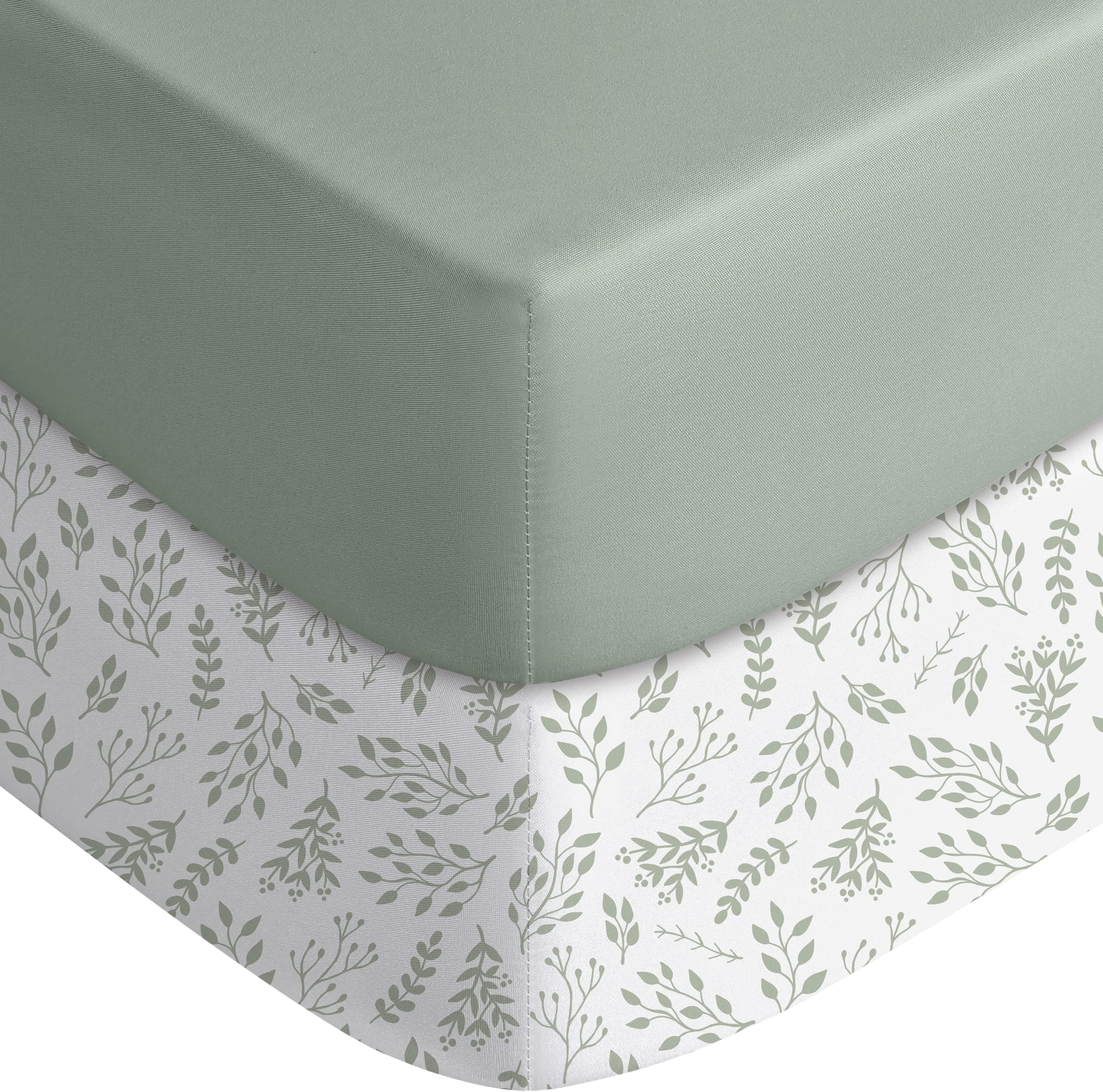 Bassinet Fitted Sheet, Oval Nomadic Mattress, Made In France Eucalyptus 3342941