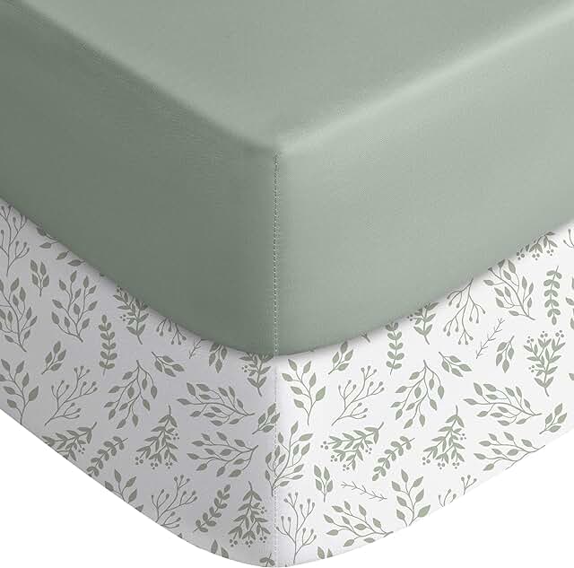 Yoofoss Baby Crib Sheets for Boys Girls, Fitted Crib Sheet 2 Pack for St...