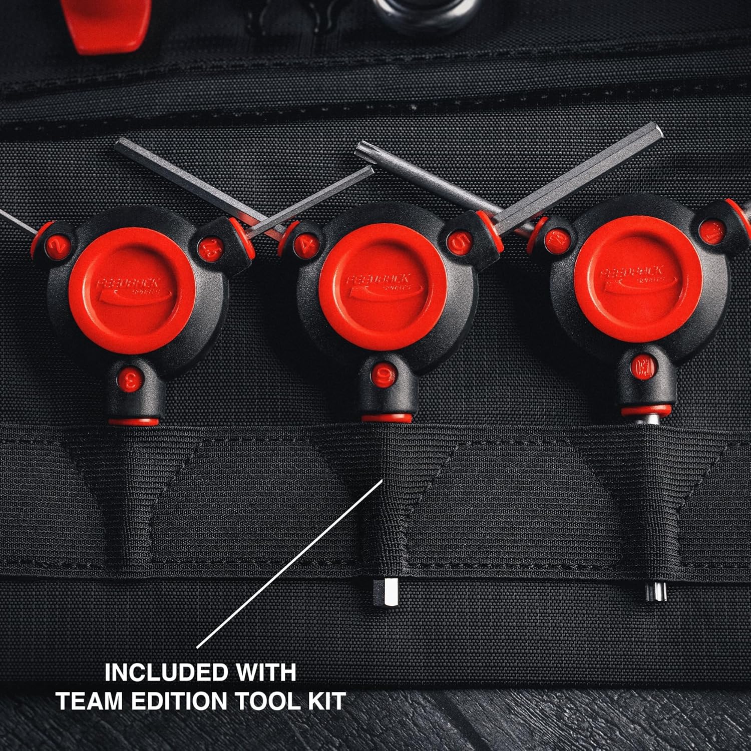 Feedback Sports | Fixed 3-Way Bicycle Allen Wrench Set | 2mm,2.5mm,3mm Hex | CRV Steel with Dual Densitity Polymer Core And Overmolded Rubber Grip