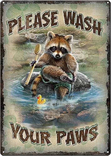 Miniatura 46 de River's Edge Carteles de metal resistentes a la intemperie, en relieve Nevermind The Dog Cuidado con el dueño,Día Crappie,Aparcamiento de