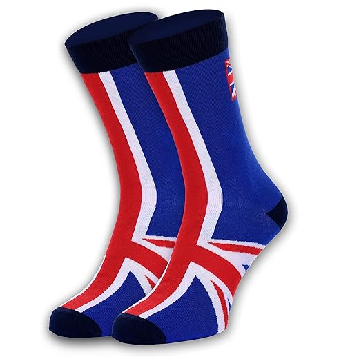 Country-Themed Socks, Large, Shoe Size 9-12 (UK)