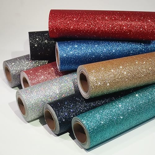 Miniatura 9 de CRE8TIVE Papel tapiz azul con purpurina para pegar y despegar, extraíble, autoadhesivo, borde azul, calcomanías decorativas de pared para