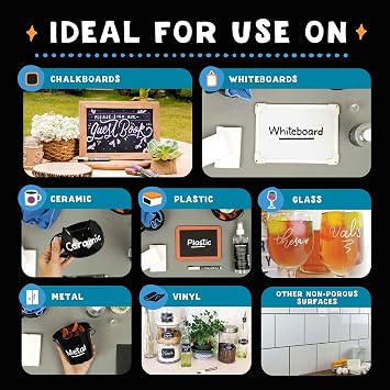 VersaChalk Hanging Chalkboard + Classic Fine Tip Kit Framed Hanging Chalkboard (15x10) + Classic Fine Chalk Markers (10/Set) Perfect for Menus, Signs & Home Decor