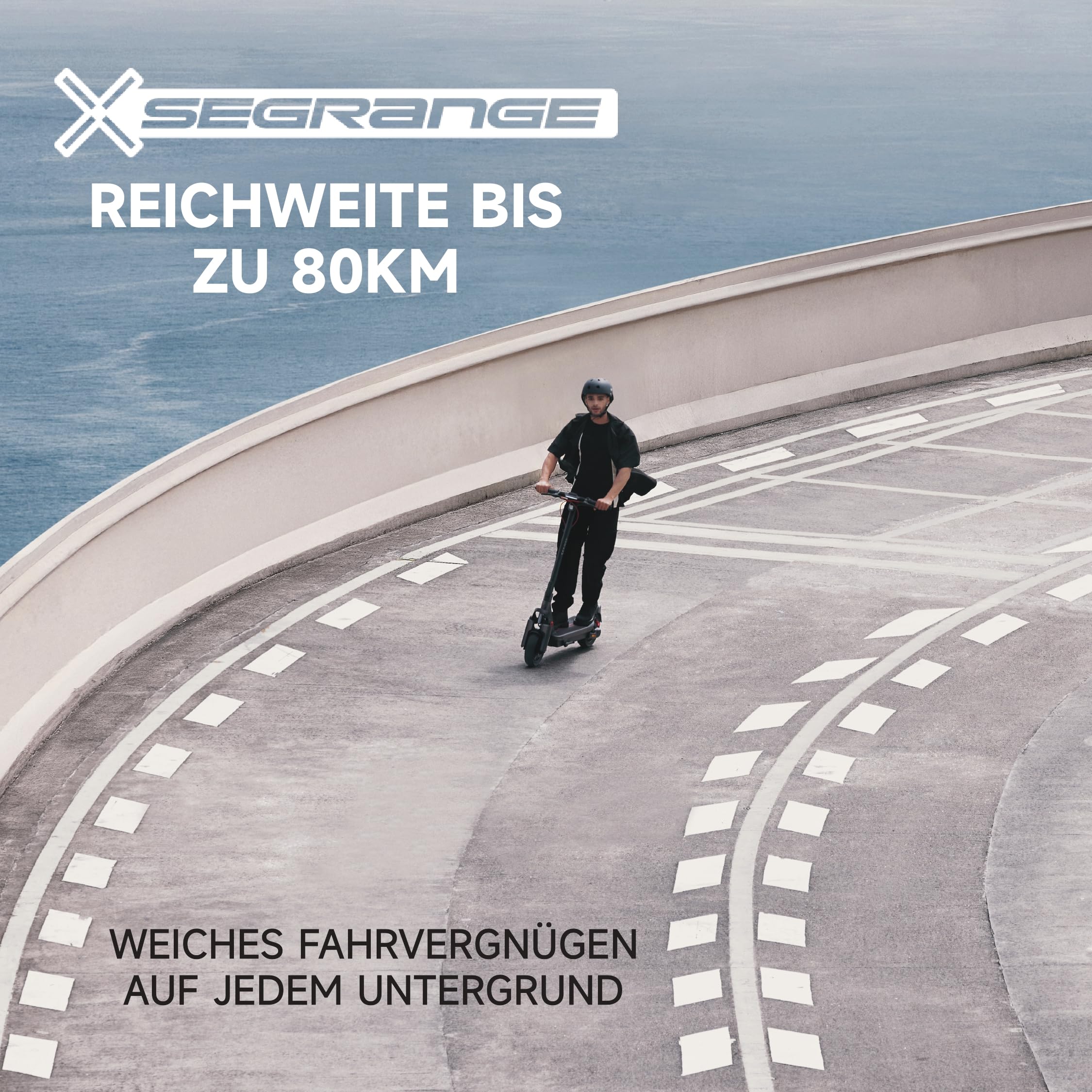 Segway-Ninebot MAX G3 D, E-Scooter mit Deutscher Straßenzulassung, 80 km Eco Modus Reichweite, 75km im Sport Modus, doppelte hydraulische Federung, 130 kg Tragkraft, Smart Display, 3,5 h Ladezeit