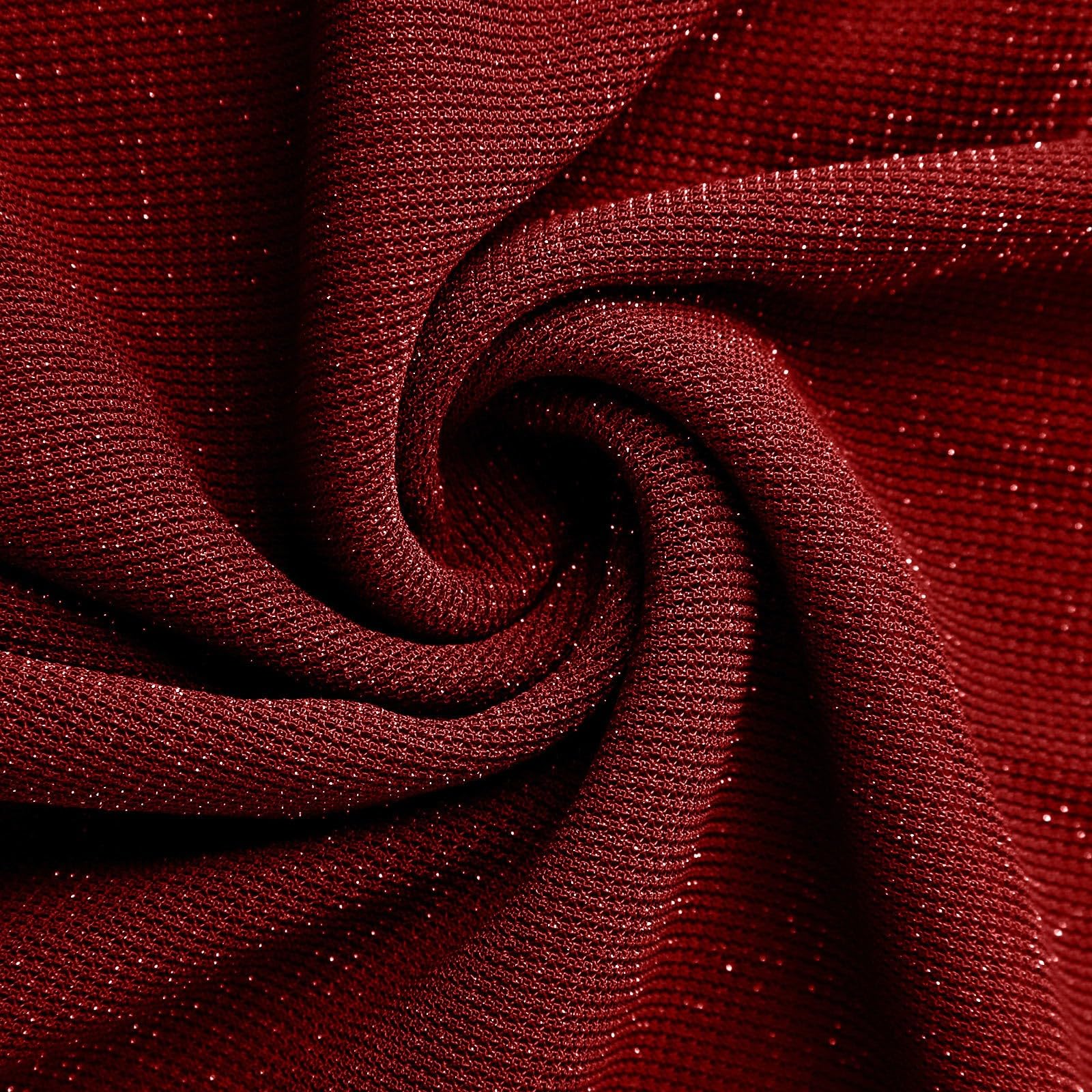 Top da donna con brillantini, per feste, Capodanno, con paillette, con scollo a V, per feste, matrimoni, feste, carnevale, a maniche lunghe