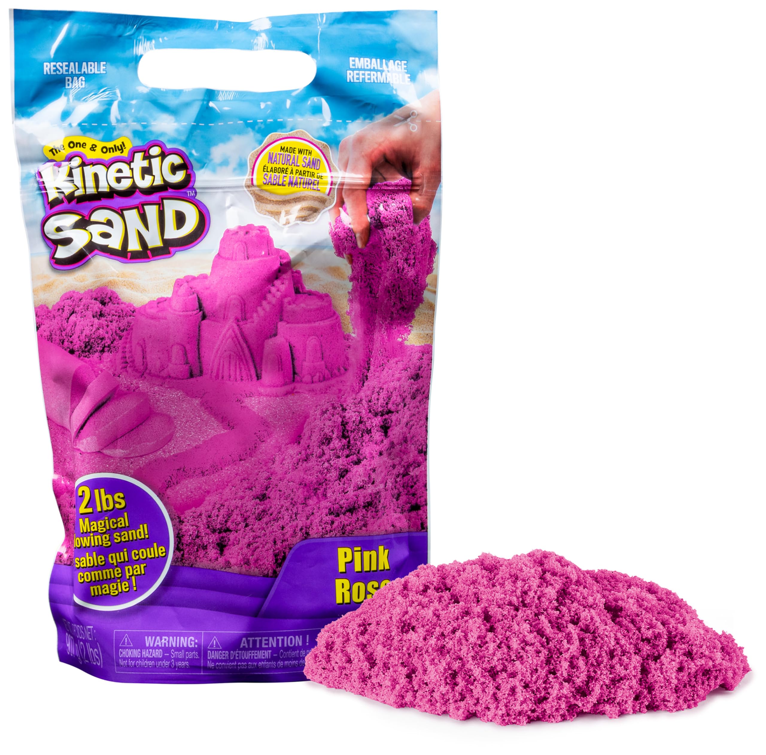 Kinetic Sand Sable Magique - Pack Rose 907 G - Sculptez à l'Infini ce Sable à Modeler comme de la Pâte à Modeler - Jouet Enfant 3 Ans Et + - Loisirs Créatifs