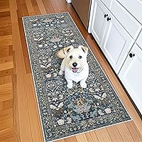 Vista 200 de Alfombra lavable para pasillo, de cocina, para entrada, alfombra suave vintage, antideslizante para interiores, para baño, sala de estar y Ladrillo