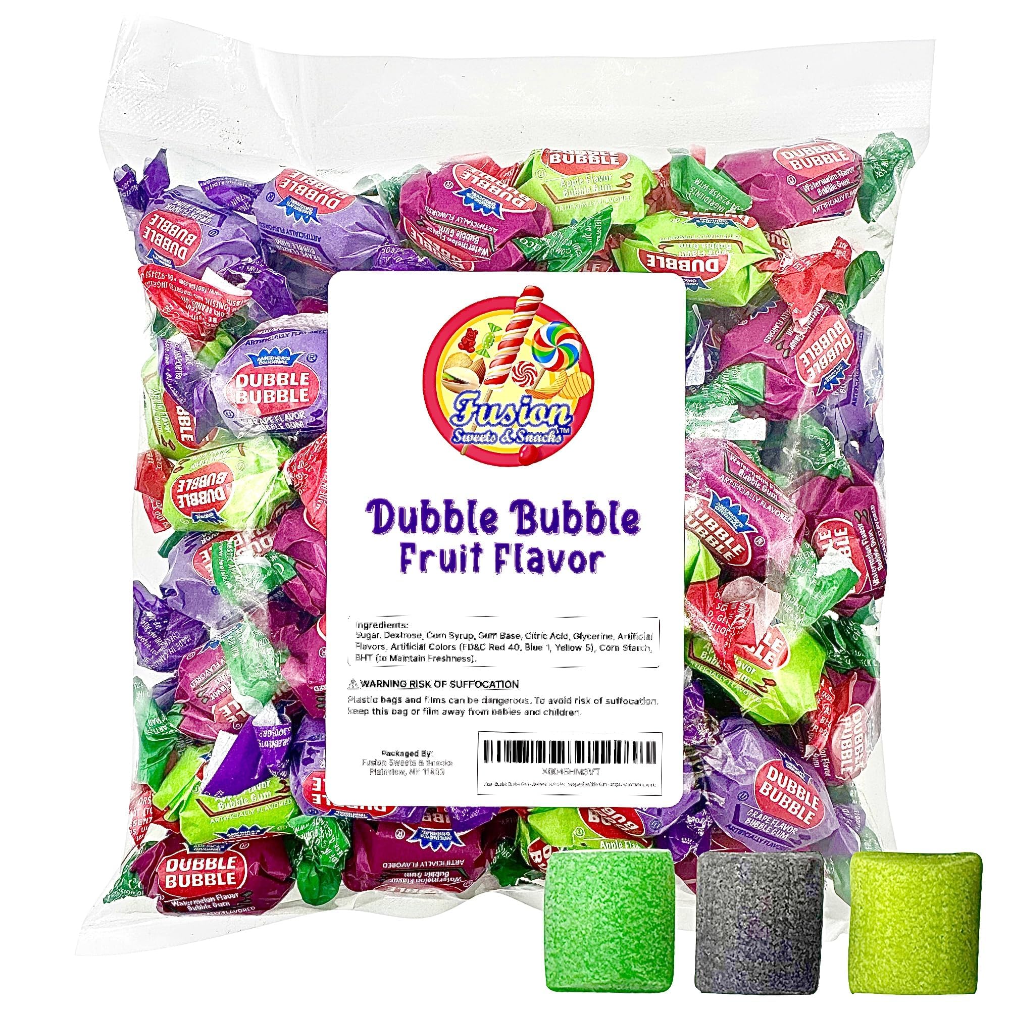 Amazon.com : Dubble Bubble Assorted Fruit Flavor Gum - 1 Pound
