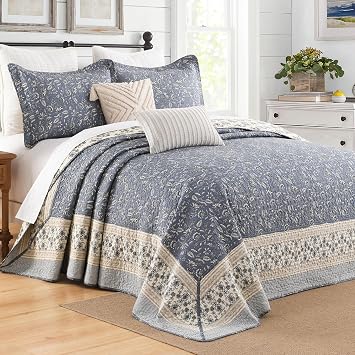 DDUOXIN Oversized Queen Bedspread 102x120-100% Cotton Reversible Quilt