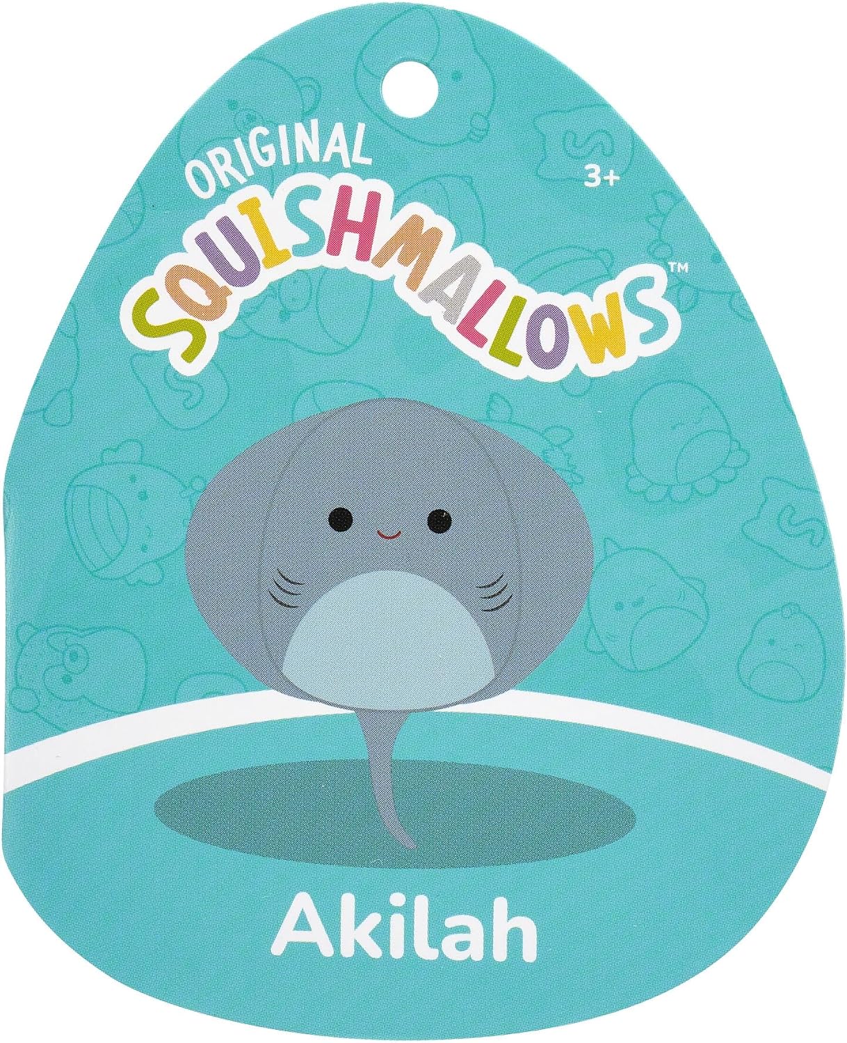 Squishmallows SQCR06619 Official Jazwares Akilah The Ray Plush 30 cm, Super Soft Plush