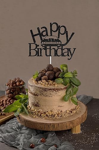 Miniatura 4 de Decoración para pastel de cumpleaños de coche negro, decoraciones clásicas para fiestas de automóviles