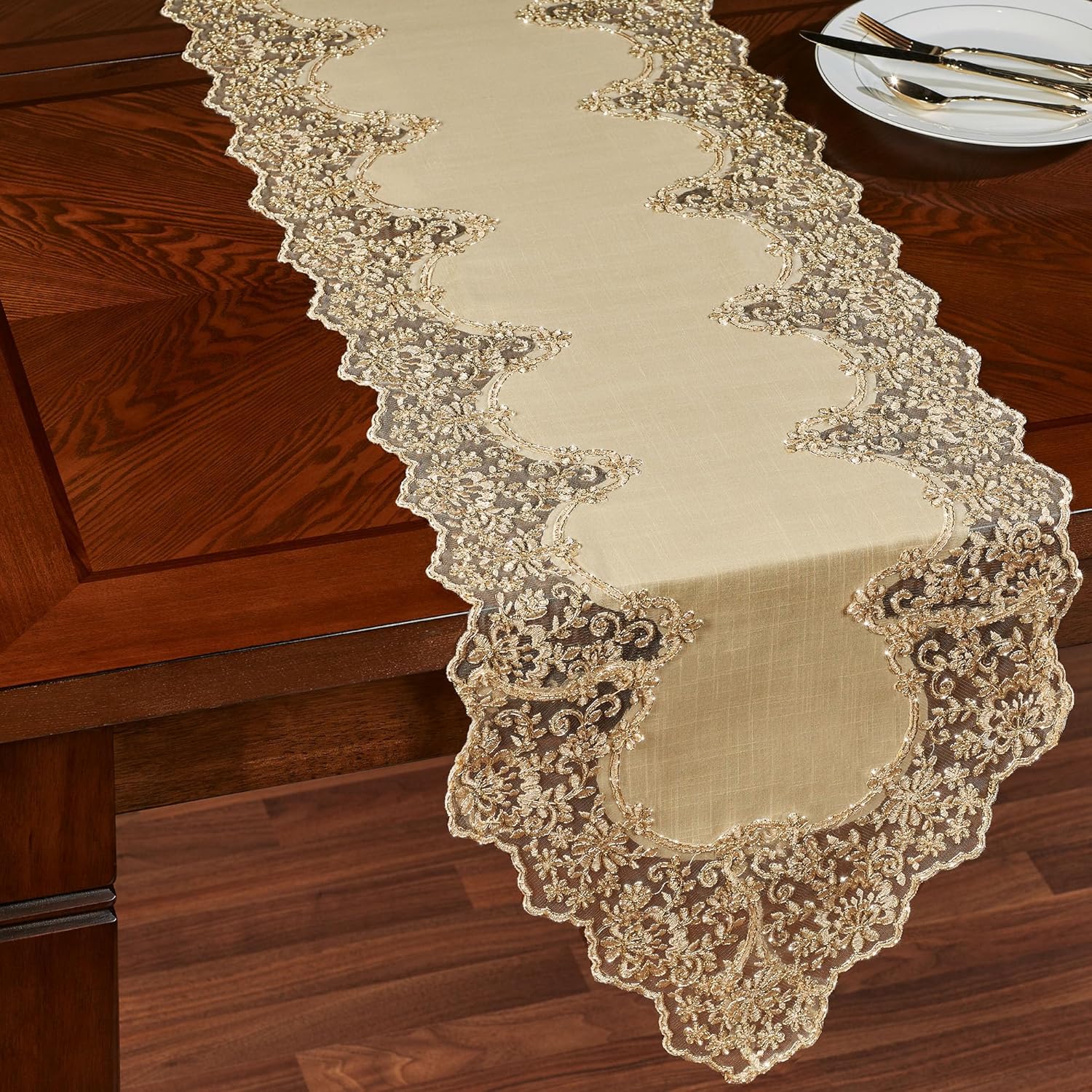 Florentina Antique Gold Table Runner