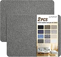 Vista 52 de KING MOUNTAIN Parches de reparación de lino fino, tela autoadhesiva, 8 x 11 pulgadas, 2 unidades, multicolor, para sofá (negro carbón)