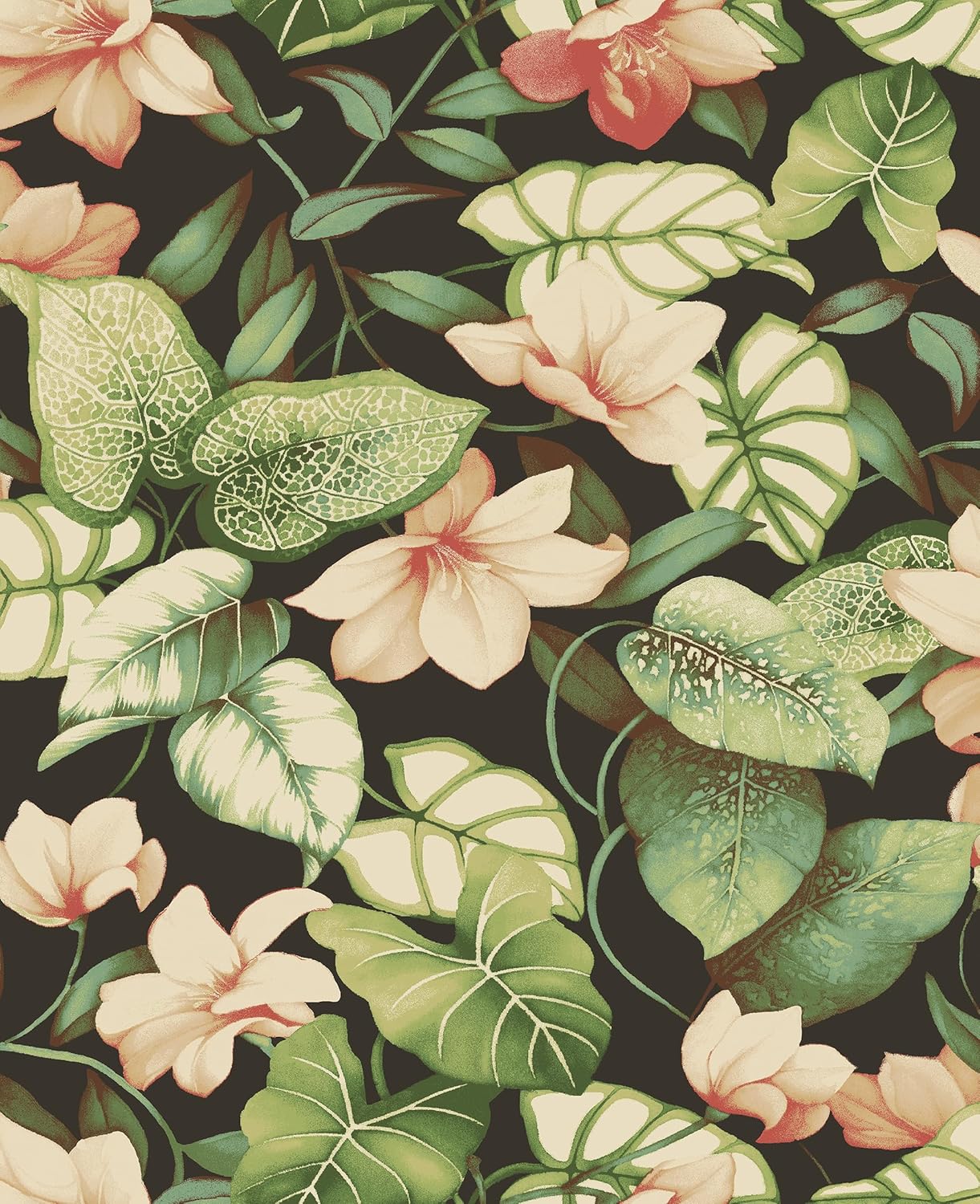 Tommy Bahama - Peel and Stick Wallpaper, Floral Wallpaper for Bedroom, Powder Room, Kitchen, Vinyl, 30.75 Sq Ft Coverage (Windemere Collection, Sky)