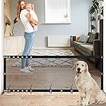 NWK Magic Dog Gate for Stairs Pet Gate for The House Providing a Safe Enclosure for Pets to Play and Rest, 6 Hooks Design (120\'\' X 30\'\')