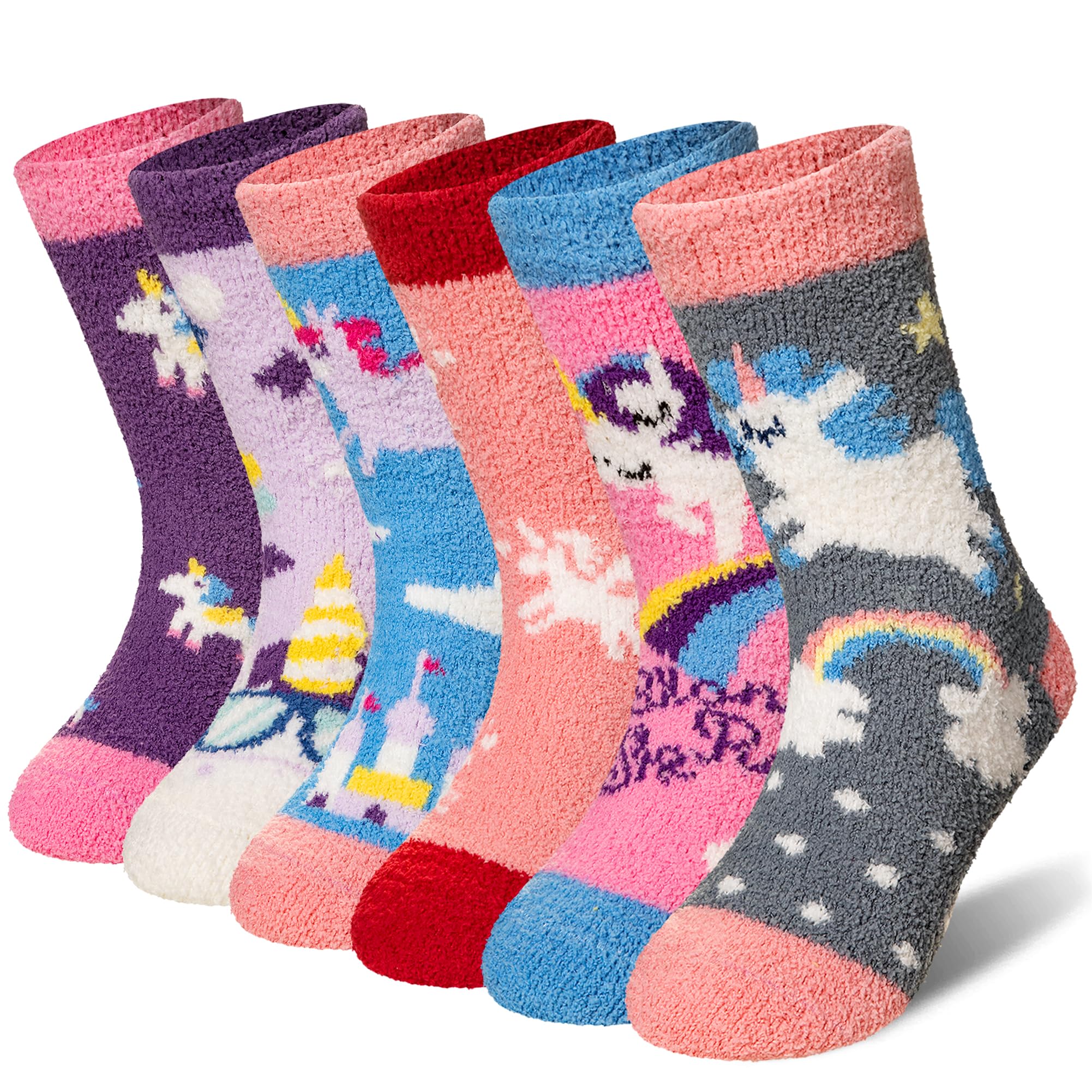 Eyean Kids Fuzzy Socks Non Slip Warm Winter Boys Girls Slipper Grip Socks