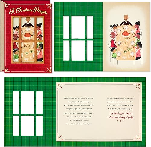 Miniatura 8 de Hallmark Tarjetas de Navidad de caoba, recuerdos (6 tarjetas con sobres)