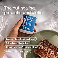 Vista 4 de BodyBio Butirato - Postbiótico para la Salud Intestinal, Apoyo Digestivo, Alivio de Hinchazón, Gas y Estreñimiento, Reparación de Intestino