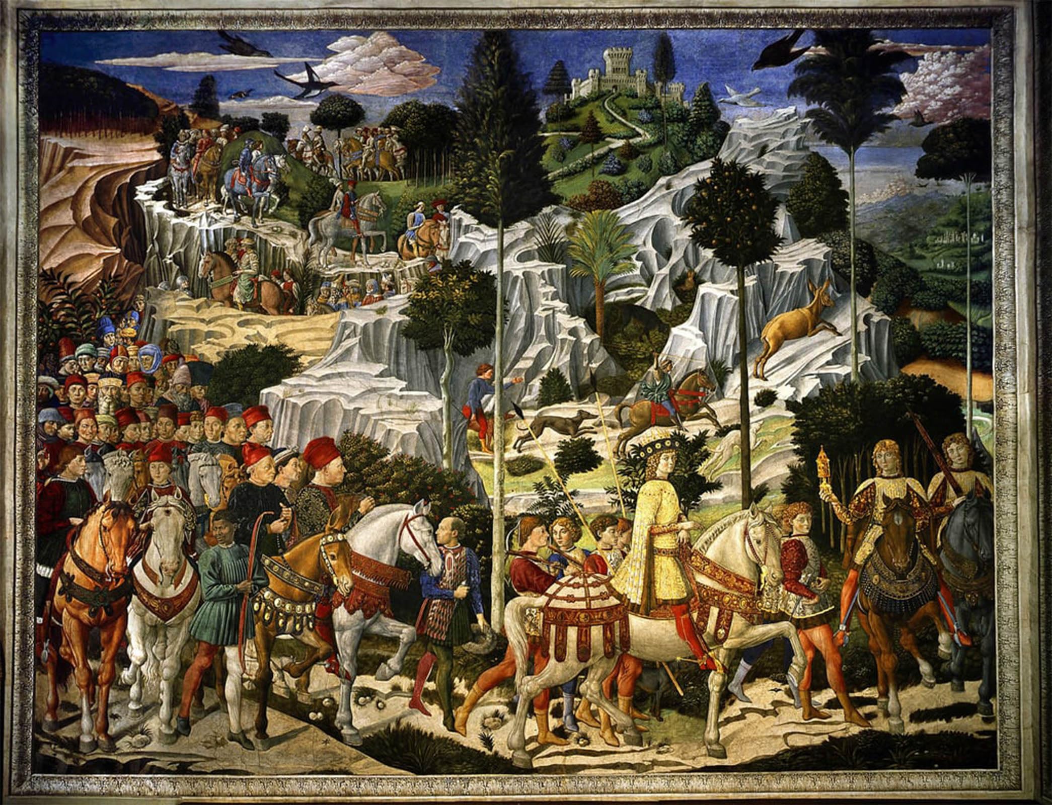 ARTXLXXBN Famous Painting Canvas Artwork Graffiti Print Unbekanntes Bild by Benozzo Di Lese Di Sandro Gozzoli Portrait Canvas Image for Home Decor 60x90cm