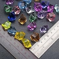 Vista 5 de Diamantes acrílicos multicolores, joyas del tesoro pirata para accesorios de escenario de disfraces, suministros de decoración de fiesta