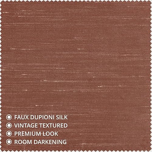 Miniatura 8 de HPD Half Price Drapes Room Darkening Curtains for Bedroom Vintage Textured Faux Dupioni Silk Curtains for Living Room (1 Panel), 50 X 96, Copper