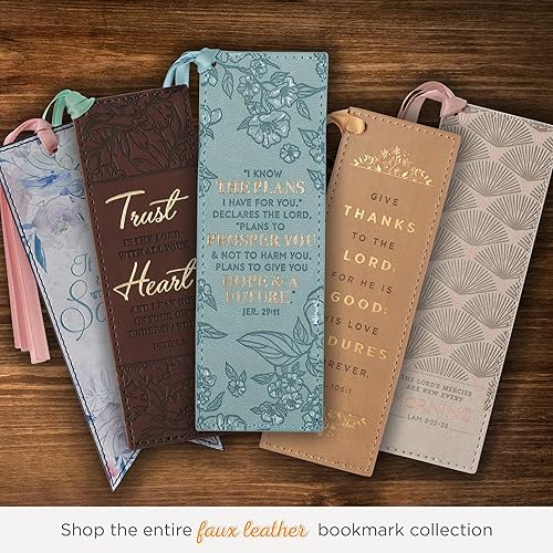 Miniatura 99 de Christian Art Gifts - Separador de piel sintética con cinta de satén y verso bíblico inspirador para mujeres y hombres, Marrón - Proverbios 31 Mujer