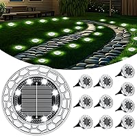 FIFlying 10 pezzi Luci Solari da Giardino, 8 LED Lampade Solare da Terra